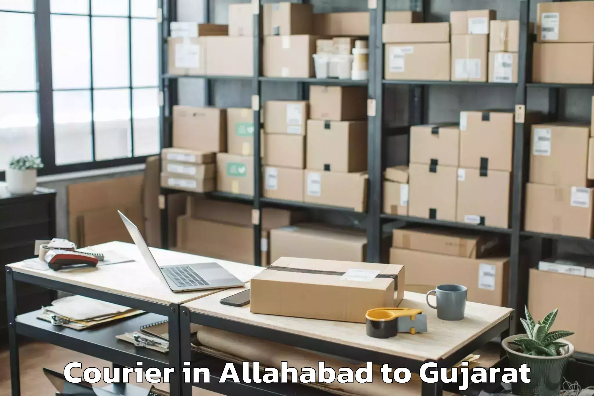 Trusted Allahabad to Jhagadia Courier